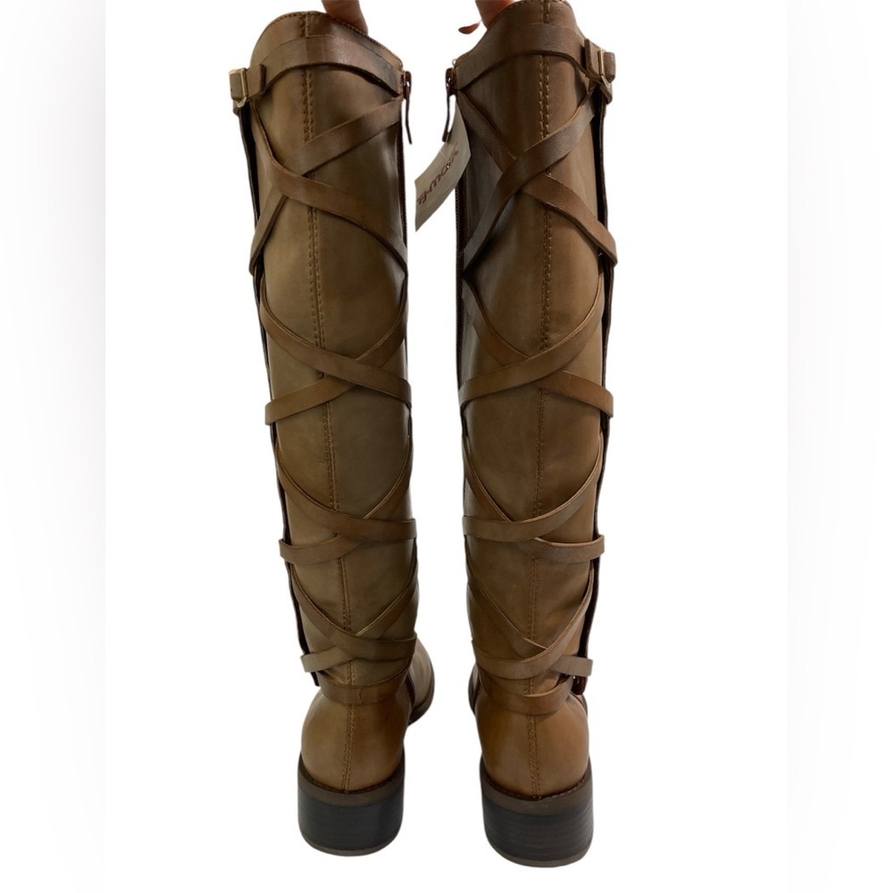 NWOB BCBGeneration "Janiss" Tall Tan Leather Riding Boot Size 6.5 / 36.5 - Picture 6 of 14